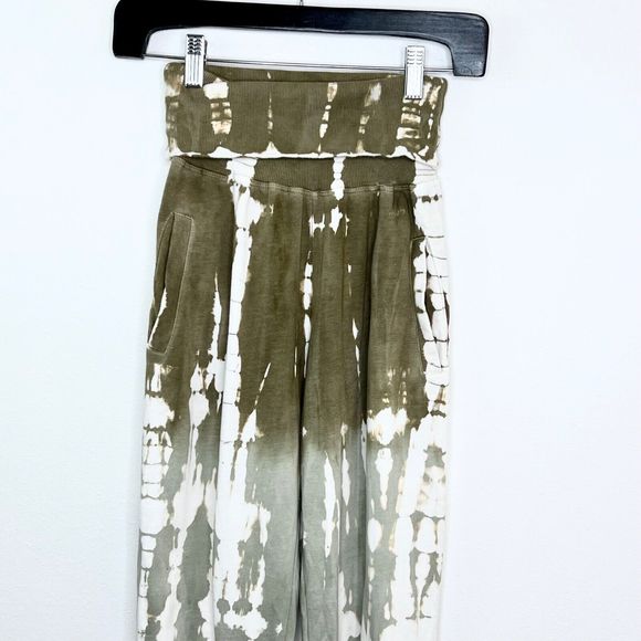 Young Fabulous & Broke Groove Jogger Pants S Ombre Tie Dye Green Pink Sweatpants - Picture 3 of 9